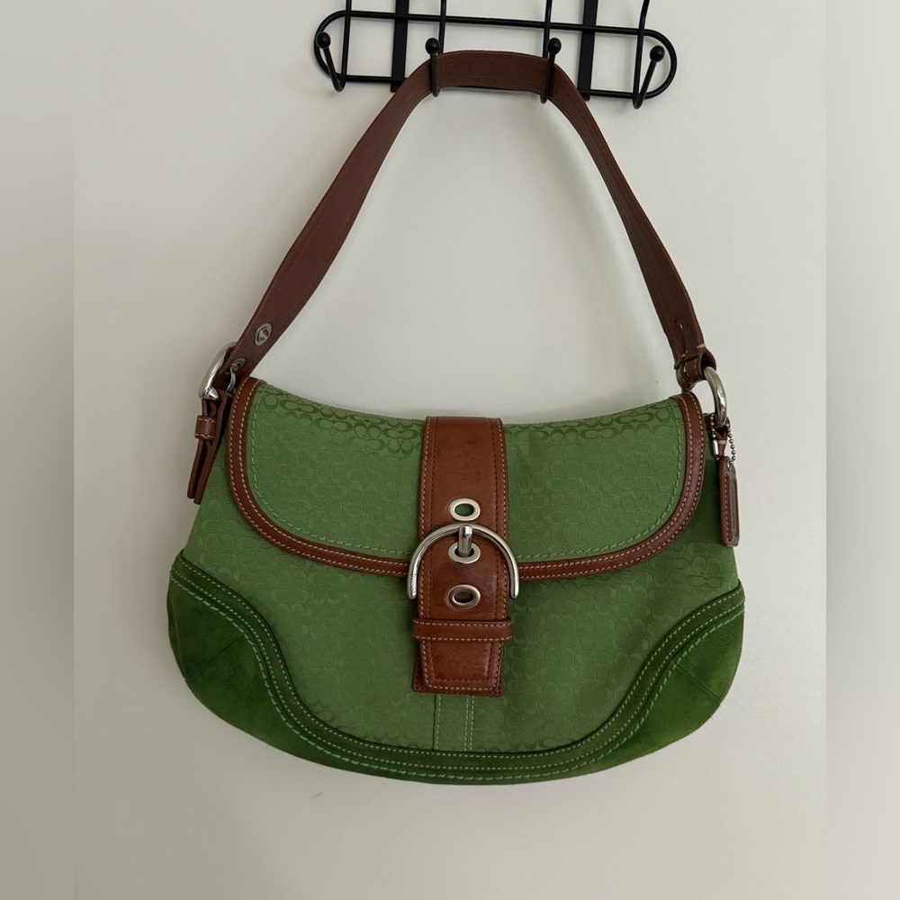 Vintage Lime Green Coach Bag